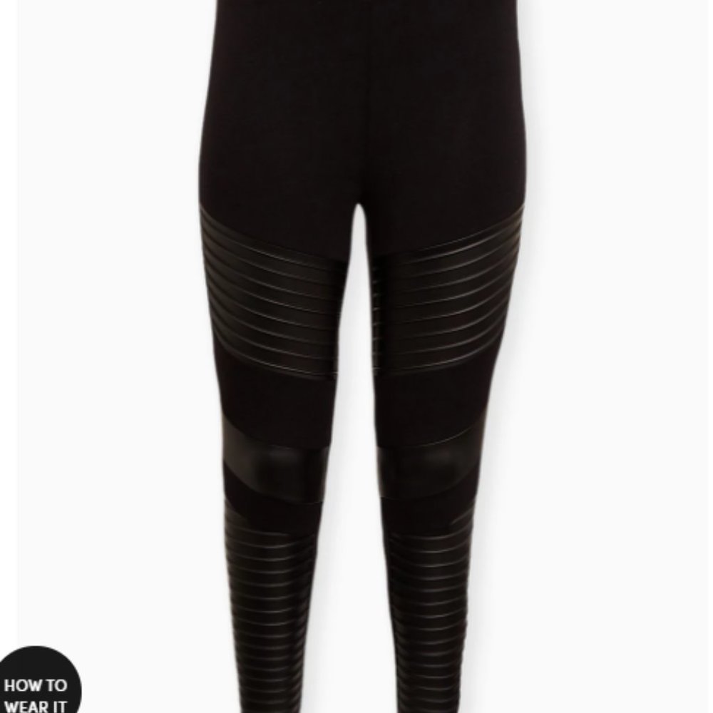 Platinum Legging – Moto Faux Leather Black - Picture 5 of 8